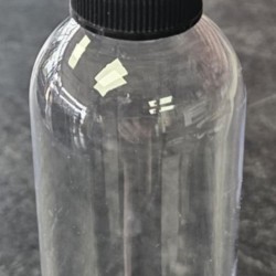 Empty PET Plastic Boston Bottle with pointed twist off cap 120ml